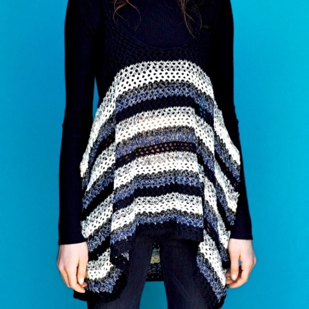 Zara Knit Oversized Racer Back Tank Top-Size M